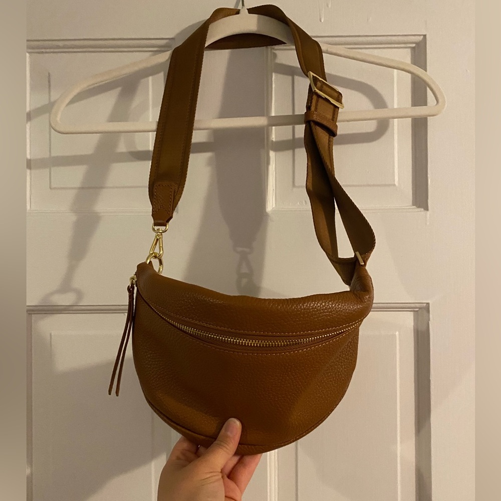 Quince Cognac Brown Belt Bag